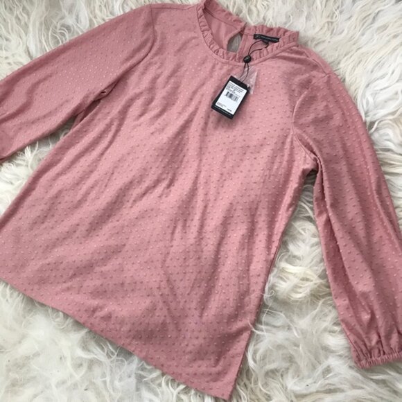 Adrianna Papell Pink long sleeve top - Picture 5 of 6